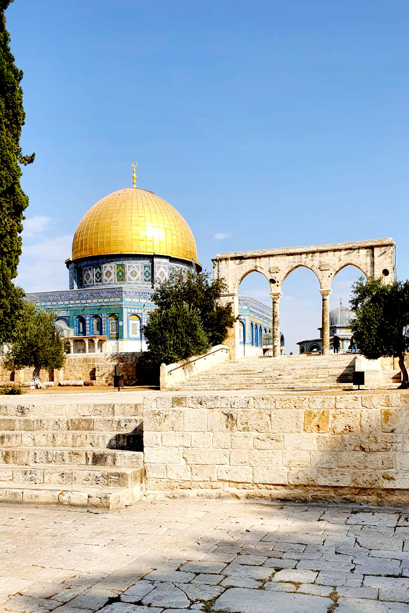 Dome of the Rock and arches on the Temple Mount