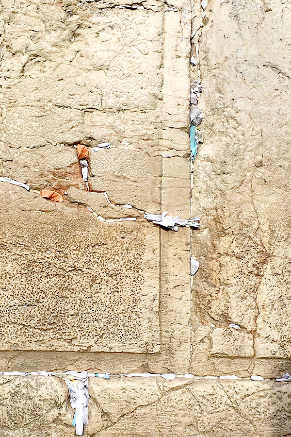 Notes put into cracks in the Western Wall