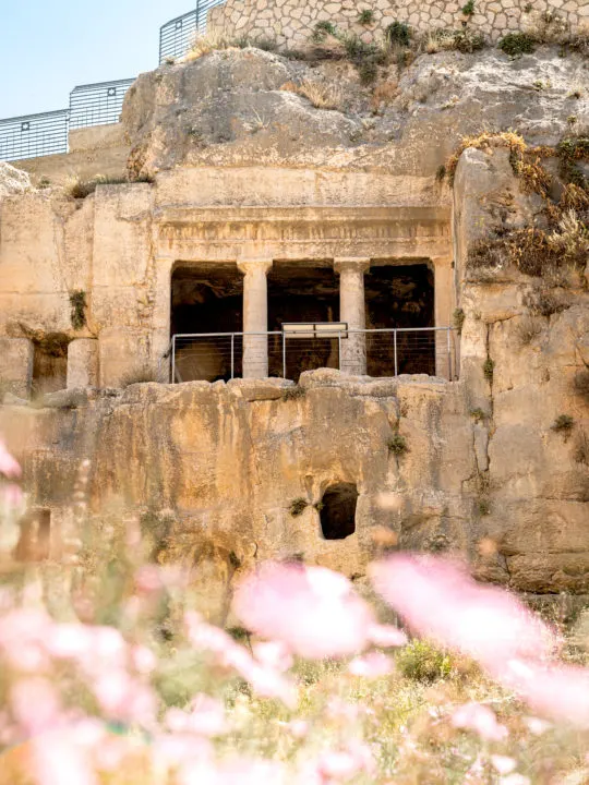 Second Temple tomb on the side of a cliff