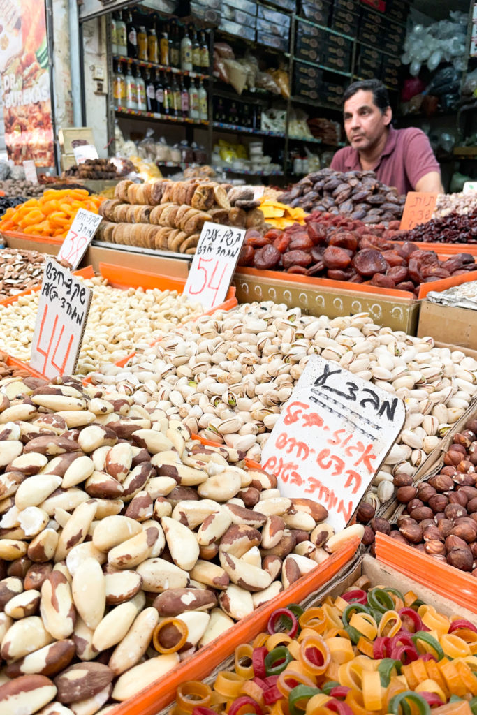 Fruit and nut stand in Machane Yehuda Market