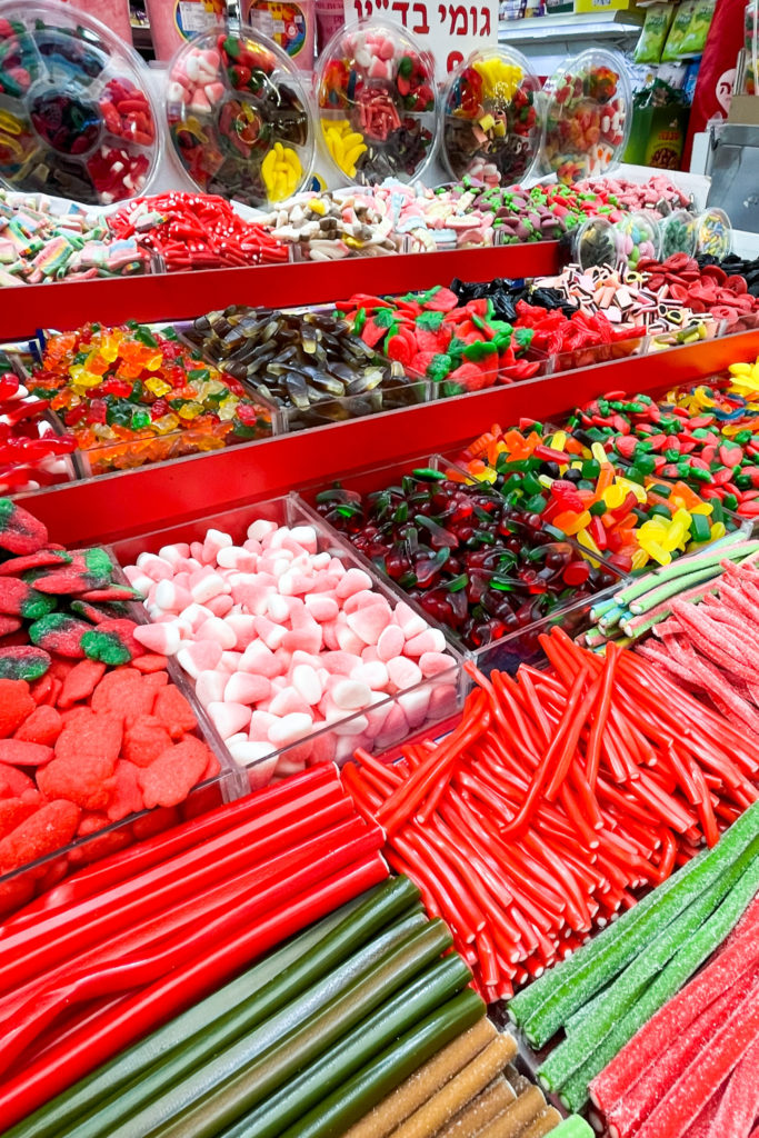 Candy on display at Machane Yehuda Market