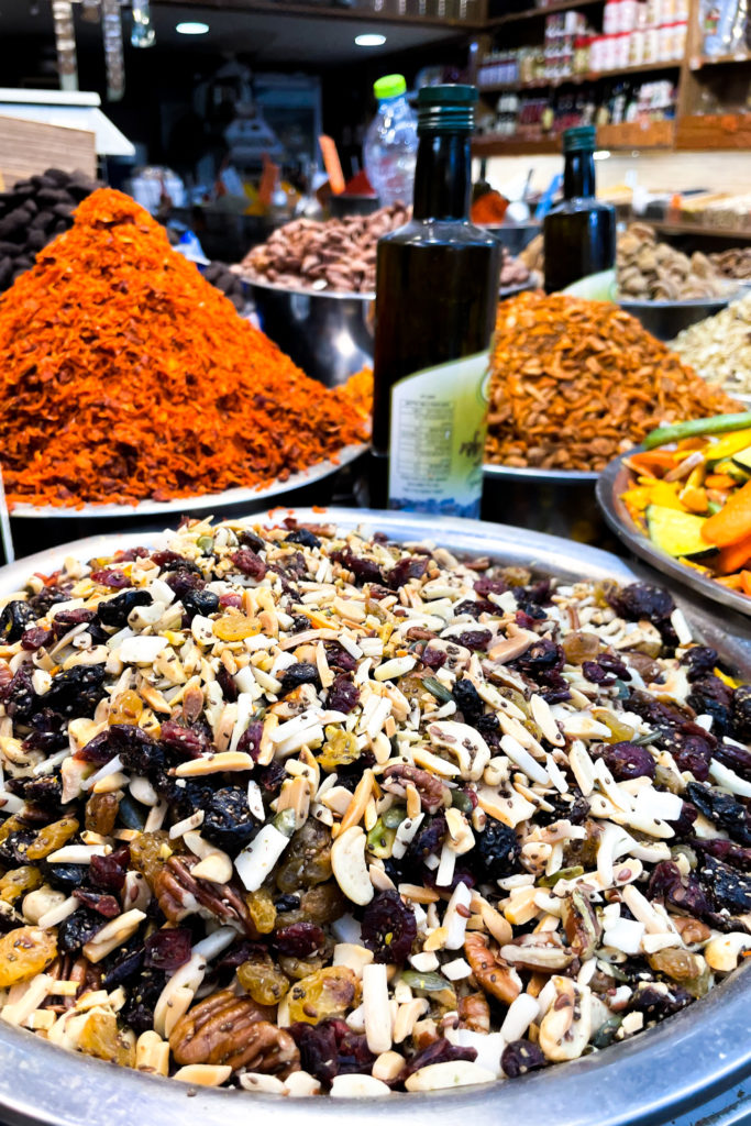 Spices on display at in Machane Yehuda Market